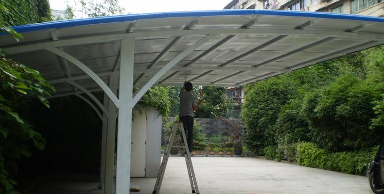 彩鋼板車棚圖片/彩鋼板車棚樣板圖 (4)