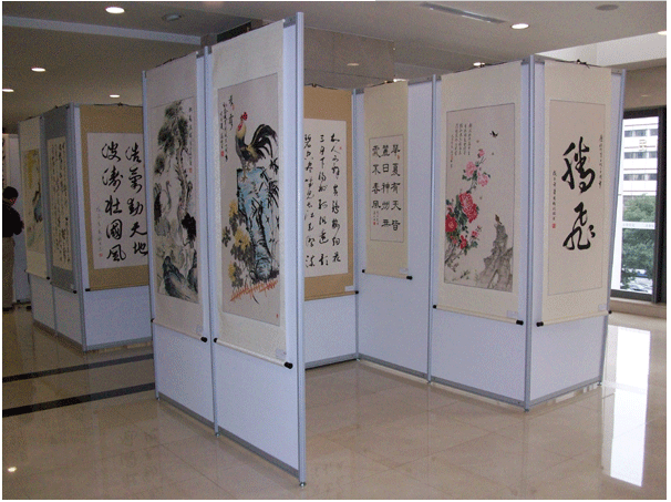 展架出租批发价，移动画展板墙租赁，移动画展墙租赁，北京书画展架出租图片