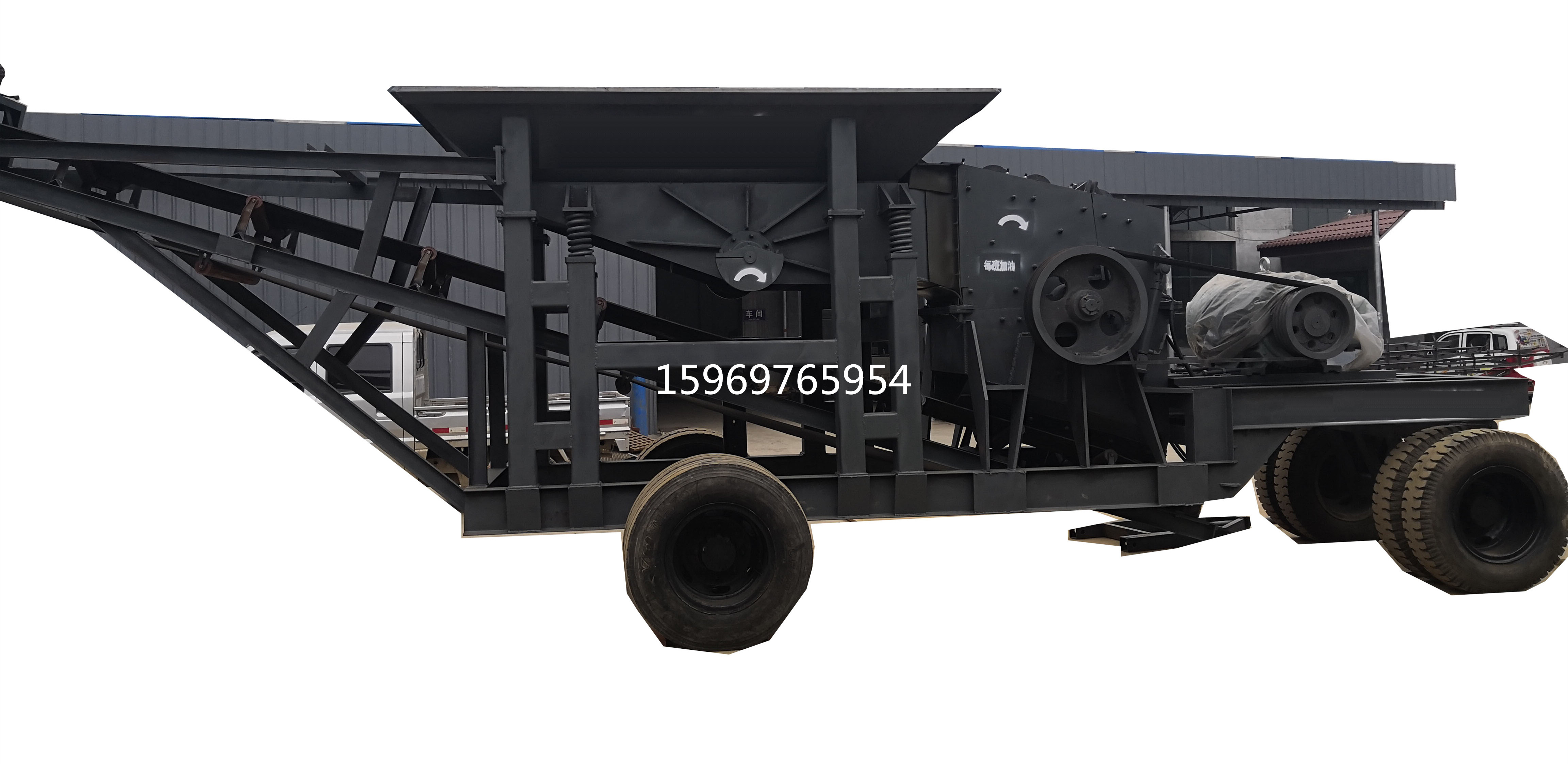 石料滾筒篩石塊破碎機(jī)篩沙機(jī)運(yùn)行平穩(wěn)