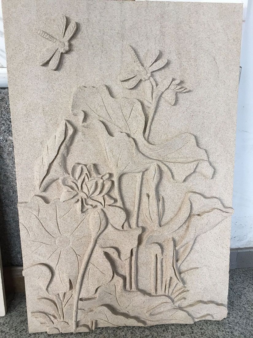 荷花浮雕砂巖圖片/荷花浮雕砂巖樣板圖 (4)