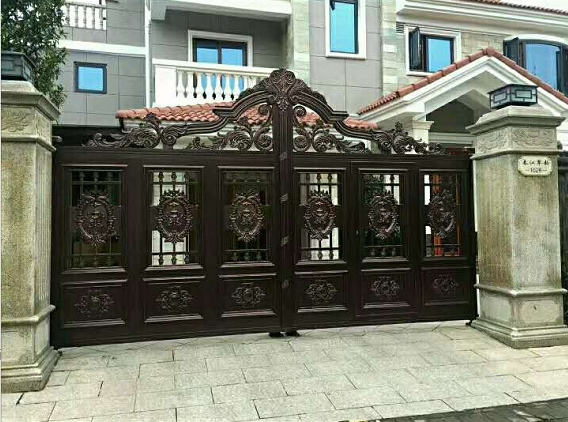 平移庭院大門 *歐式別墅鋁藝大門 豪華鋁藝門定制