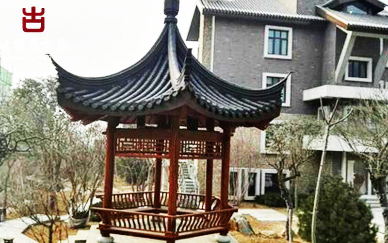四川成都亭子廠家，公園防腐木涼亭，四角亭，六角亭定制加工廠家 成都仿古亭子廠家