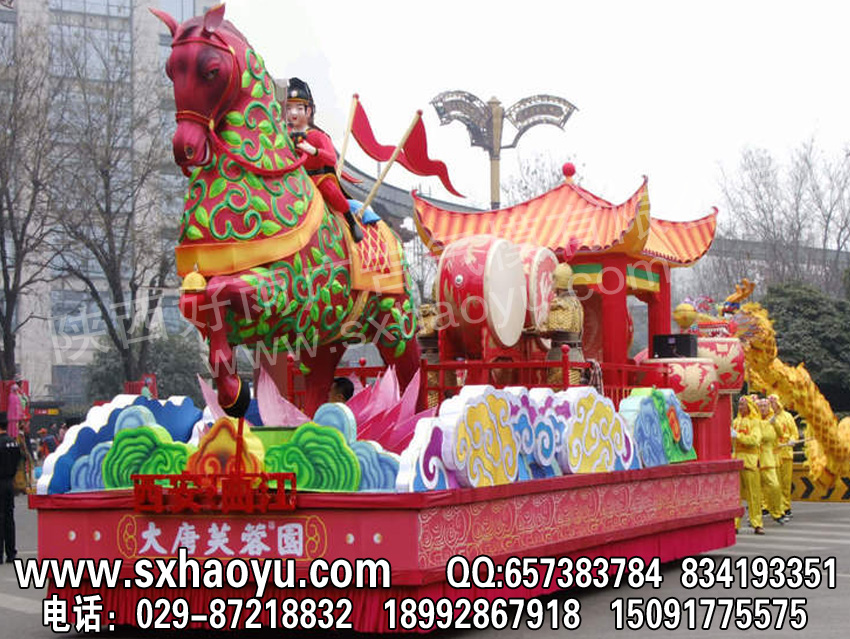 西安巡游花車彩車設(shè)計(jì)制作 西安巡游花車鼓車宣傳彩車設(shè)計(jì)制作