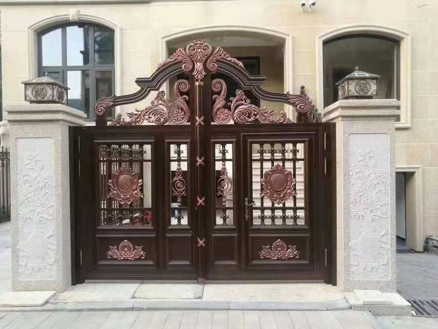 私人訂制定制鋁藝別墅庭院門圖片