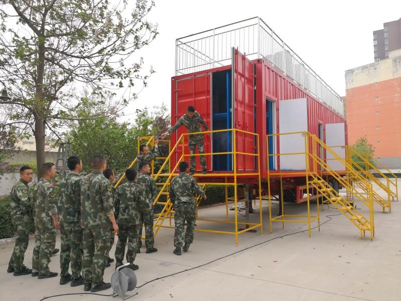 青島凌鼎消防應急訓練集裝箱煙熱圖片