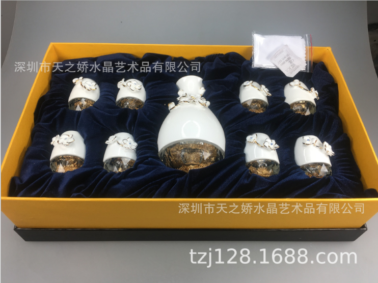 水晶白酒杯套裝圖片