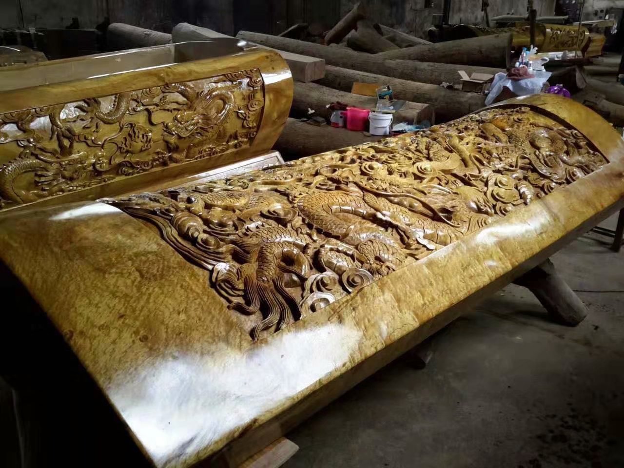 金絲楠木棺材圖片/金絲楠木棺材樣板圖 (4)