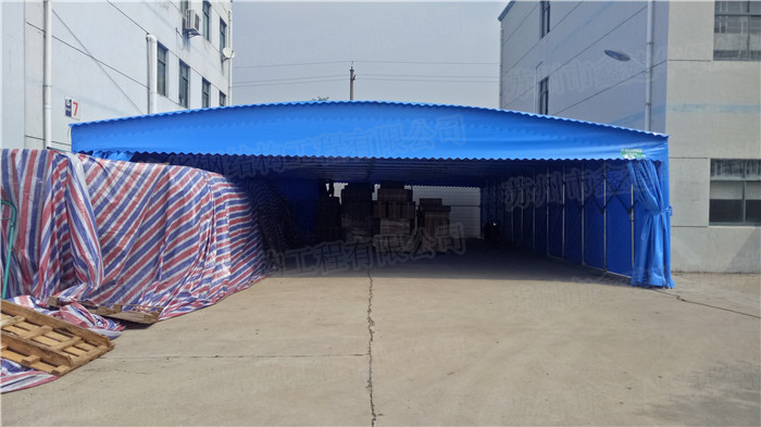 山東臨沭縣戶外推拉倉(cāng)庫(kù)雨棚活動(dòng)伸縮雨篷哪家強(qiáng)