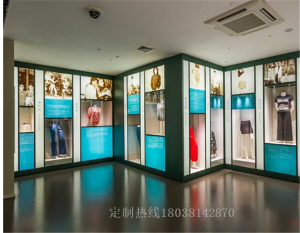 龙泰展柜厂家丝绸博物馆展示柜定制厂家收藏品展览展示柜古董展示柜设计加工