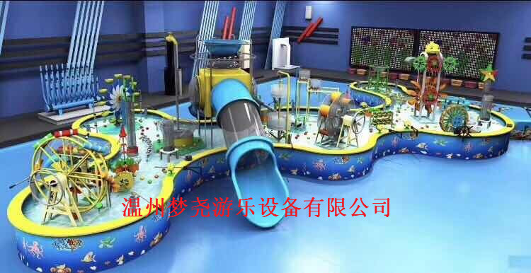 淘氣堡兒童樂園室內設備游樂場設施 大型滑梯組合拓展樂園 淘氣堡生產廠家   水動力樂園 水動力樂園生產廠家