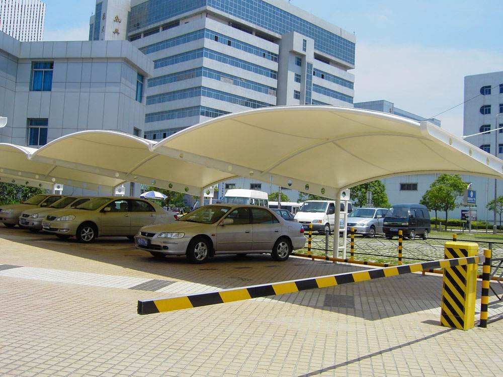 膜結(jié)構(gòu)停車棚圖片/膜結(jié)構(gòu)停車棚樣板圖 (3)