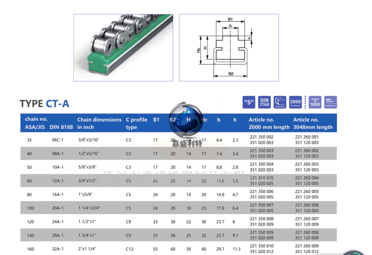 CT型單排鏈條導(dǎo)軌圖片/CT型單排鏈條導(dǎo)軌樣板圖 (3)