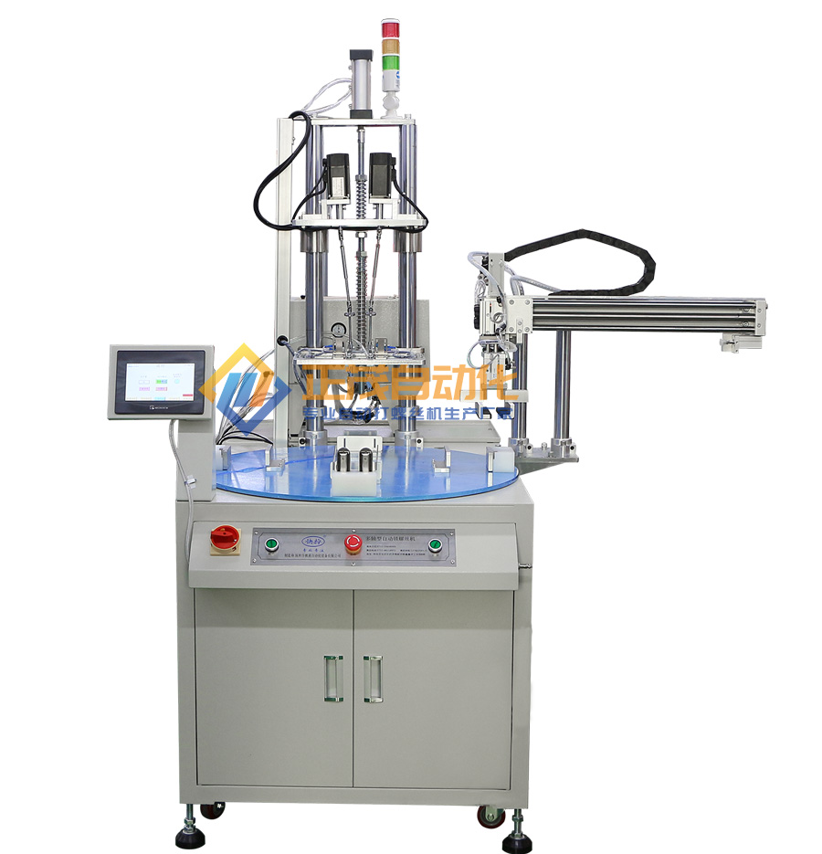 双轴转台式机械手自动上螺丝设备图片