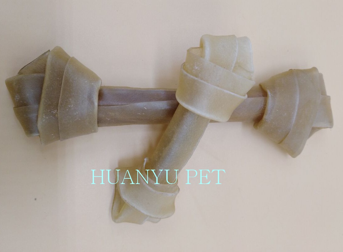 寵物用品狗零食咬膠類牛皮本色節(jié)骨