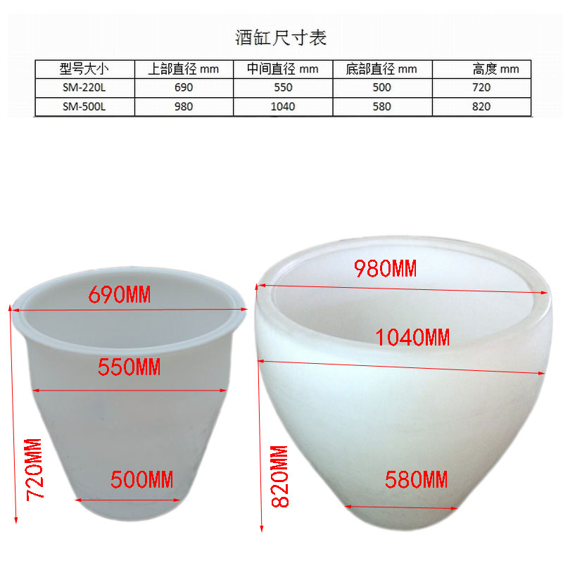 圆桶腌制桶 厂家直销耐高温泡菜桶 加厚PE塑料敞口大水桶 水缸豆腐缸图片