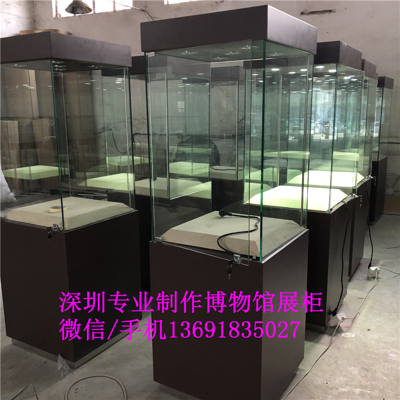 高端木質(zhì)貼面烤漆博物館獨立高柜