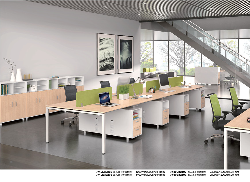 帶側(cè)柜職員辦公桌圖片