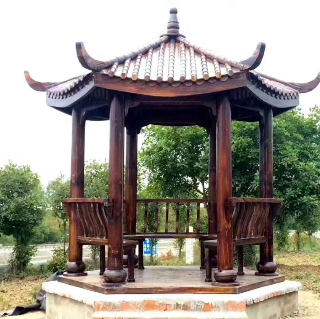 六角涼亭圖片