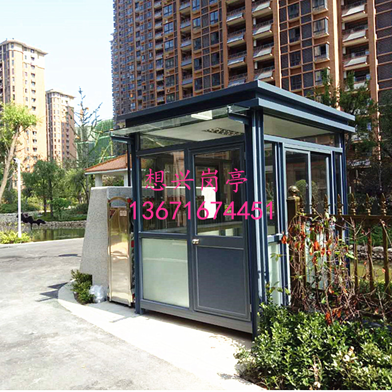鋼化玻璃崗亭圖片/鋼化玻璃崗亭樣板圖 (3)