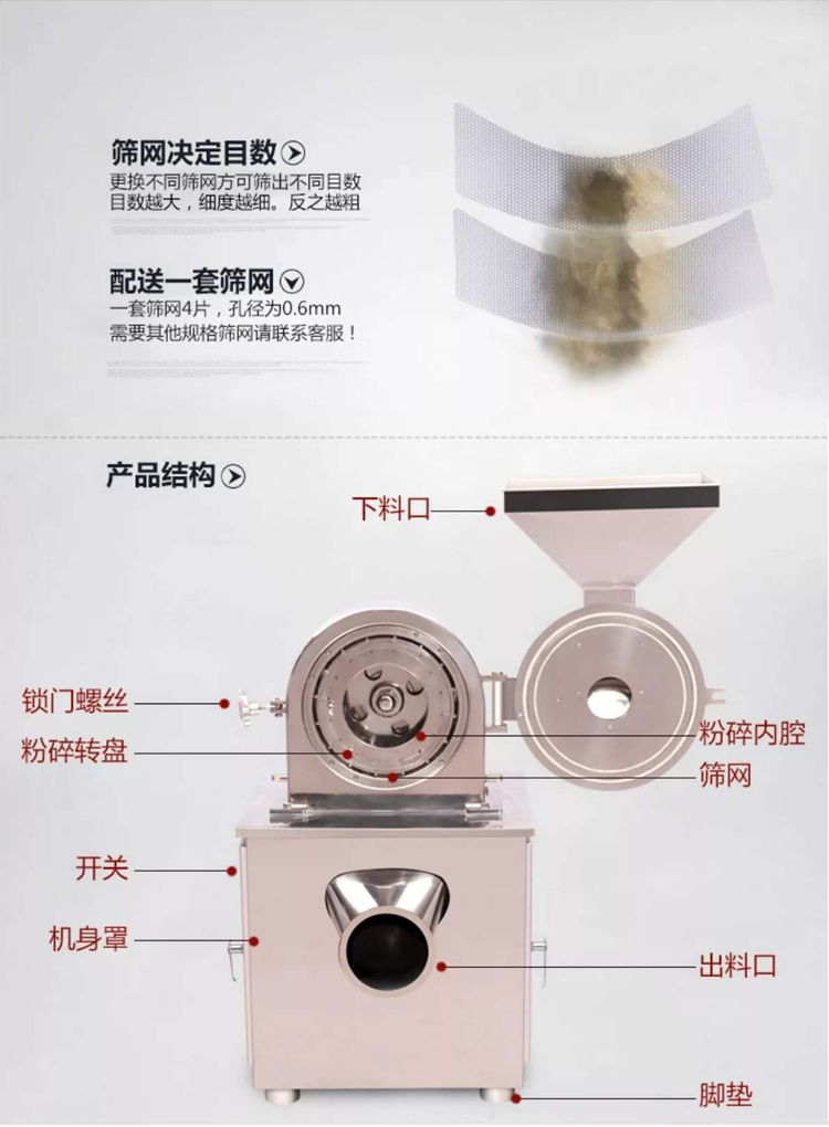 厂家直销白糖食盐涡轮高细粉碎机图片