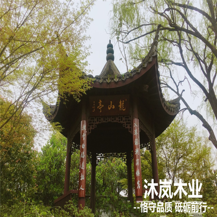 防腐木涼亭設計 六角亭價格圖片