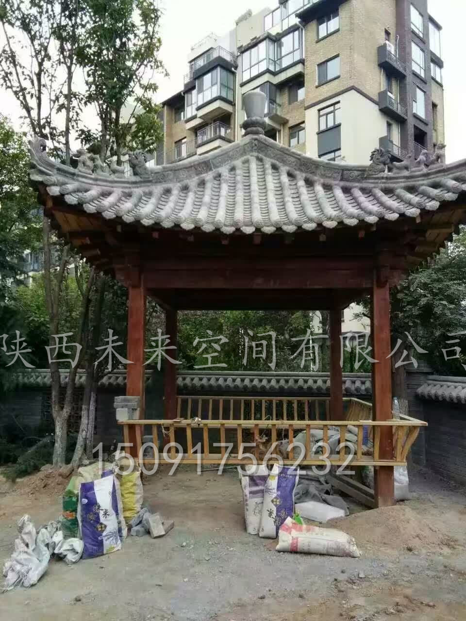 西安仿古涼亭，實木涼亭，西安仿古涼亭，實木涼亭，四角木亭，八角木亭