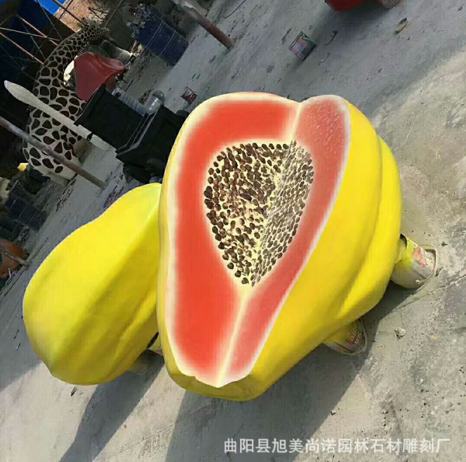 廠家直銷 玻璃鋼水果雕塑座椅 水果彩繪雕塑公園景觀裝飾擺件