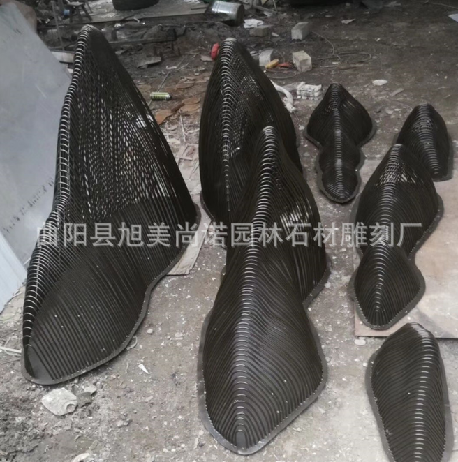 不銹鋼假山雕塑不銹鋼異形雕塑制作 鐵藝造型 大型不銹鋼雕塑擺件
