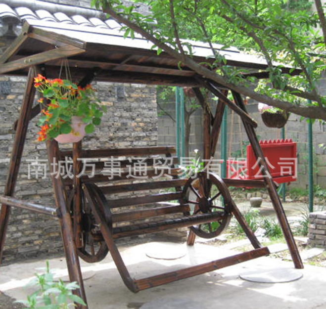防腐木秋千椅圖片/防腐木秋千椅樣板圖 (2)