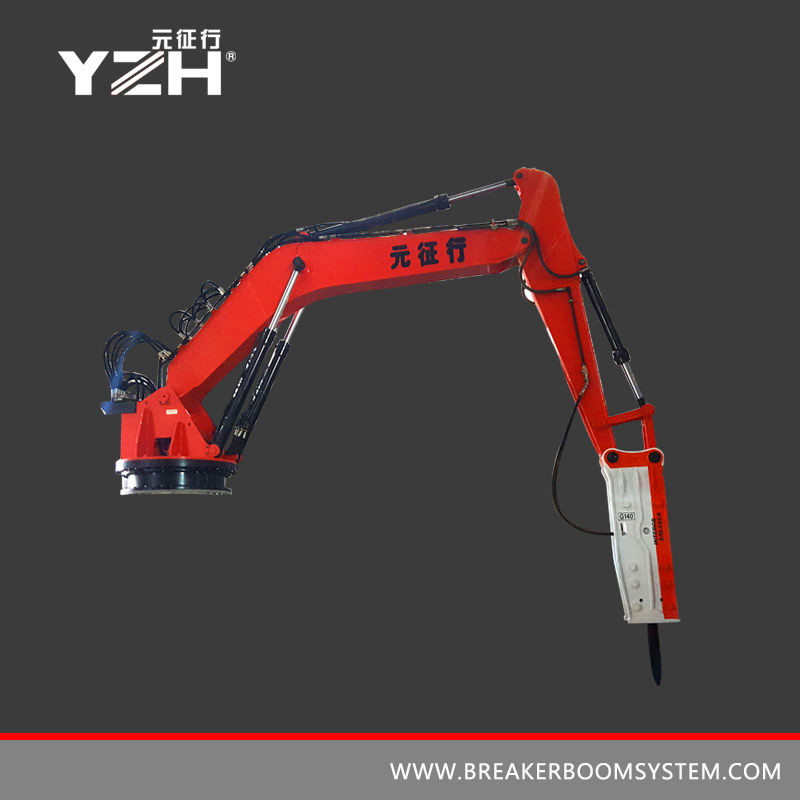 礦山格篩大塊破碎固定式液壓機(jī)械臂圖片