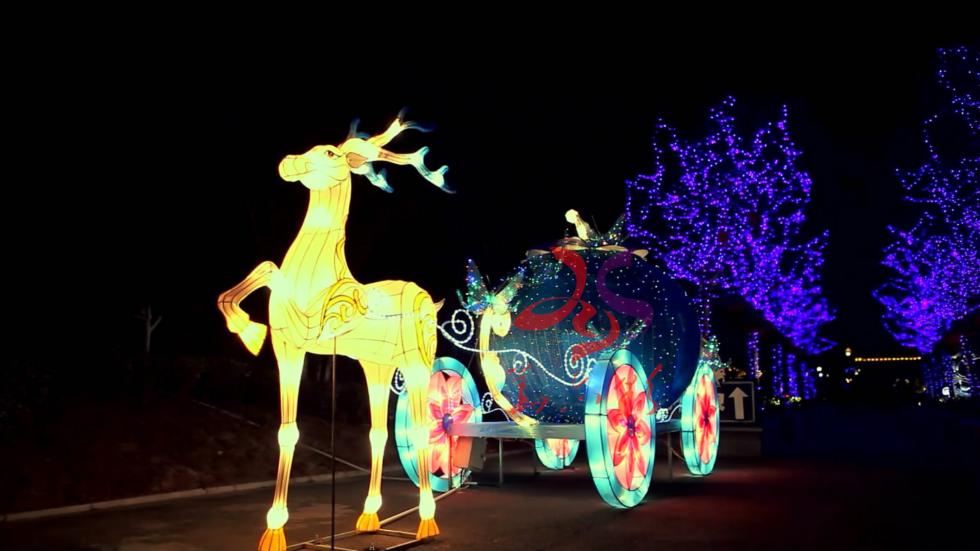 廣場創(chuàng)意夢幻花海燈光節(jié)圖片