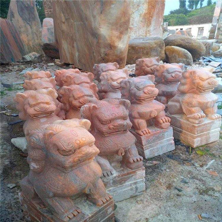 大理石石獅子圖片/大理石石獅子樣板圖 (2)