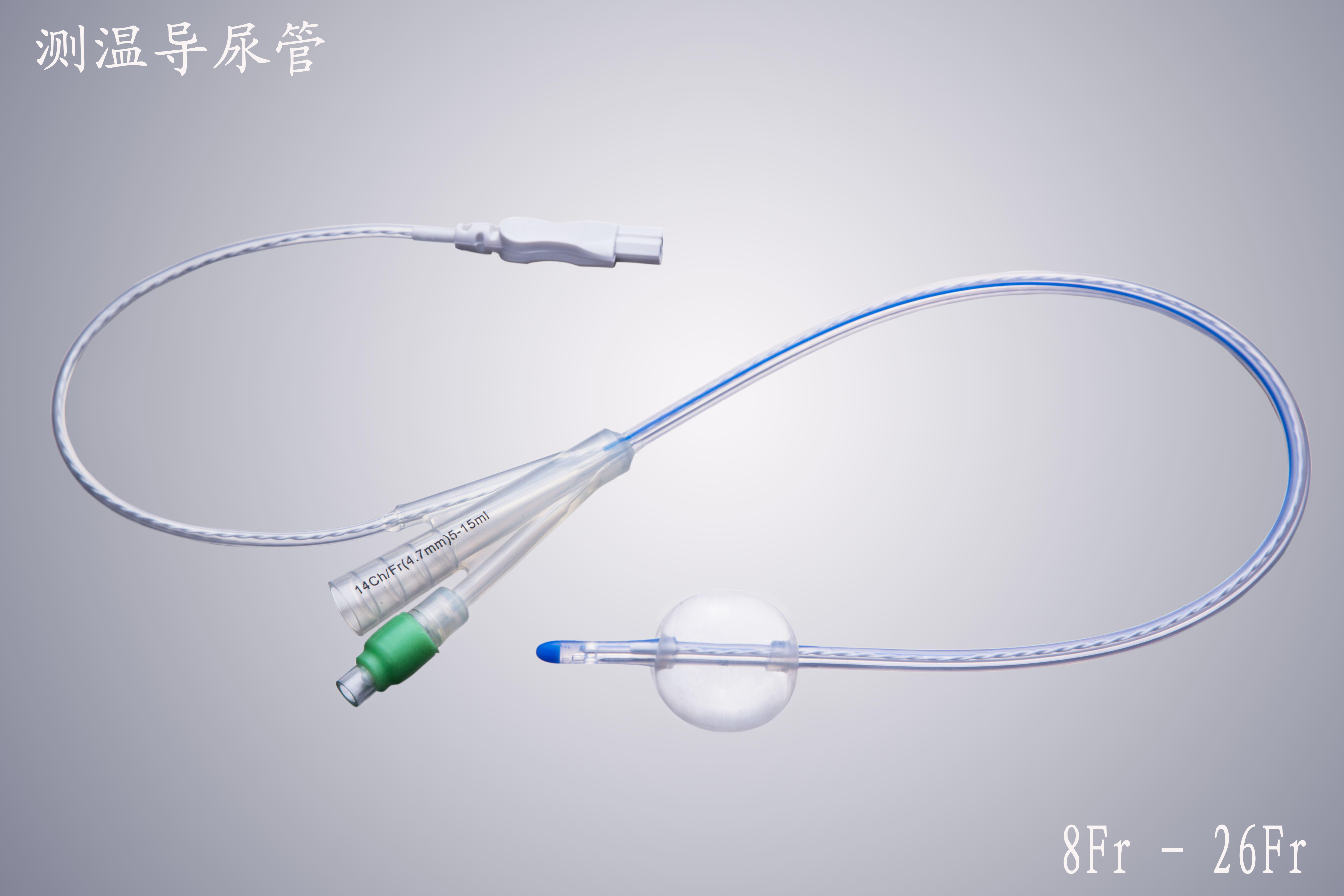 一次性使用无菌硅胶测温导尿管图片