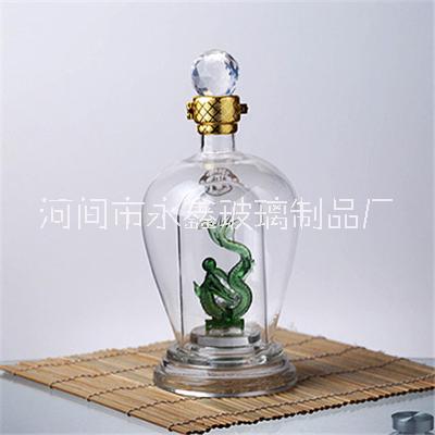 創(chuàng)意玻璃白酒瓶個性雙層空心酒瓶內(nèi)置造型酒瓶