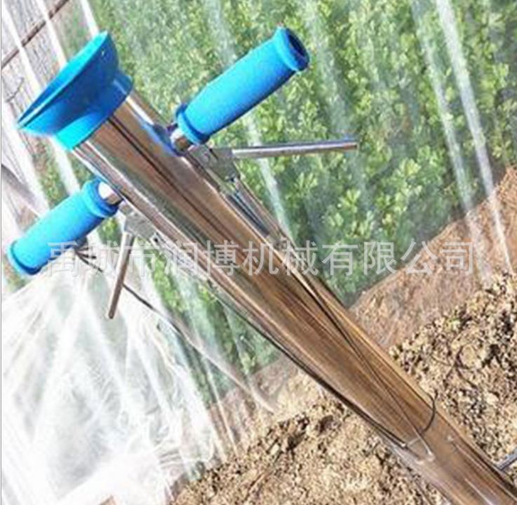 手提辣椒栽苗器 不銹鋼種苗器 雙把手栽苗定點(diǎn)栽苗機(jī)