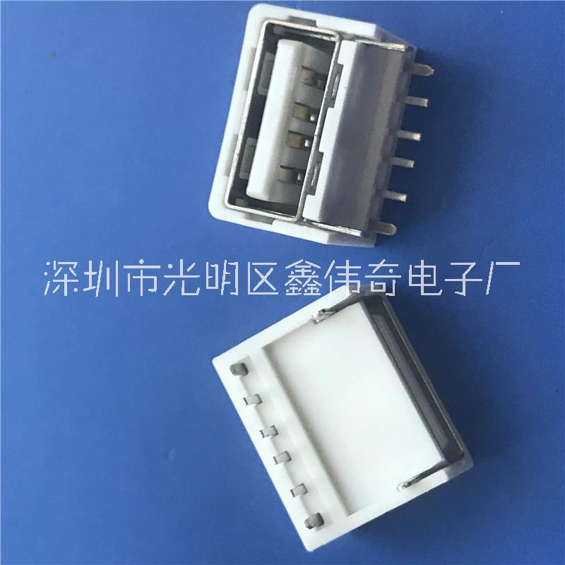 USB 2.0母座 白色塑膠殼圖片/USB 2.0母座 白色塑膠殼樣板圖 (4)