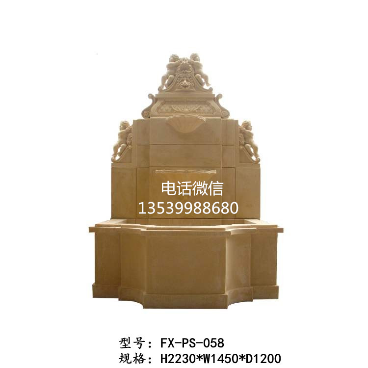 歐式庭院流水池|賓館酒店入口屏風(fēng)三層水缽|歐式流水景觀雕塑