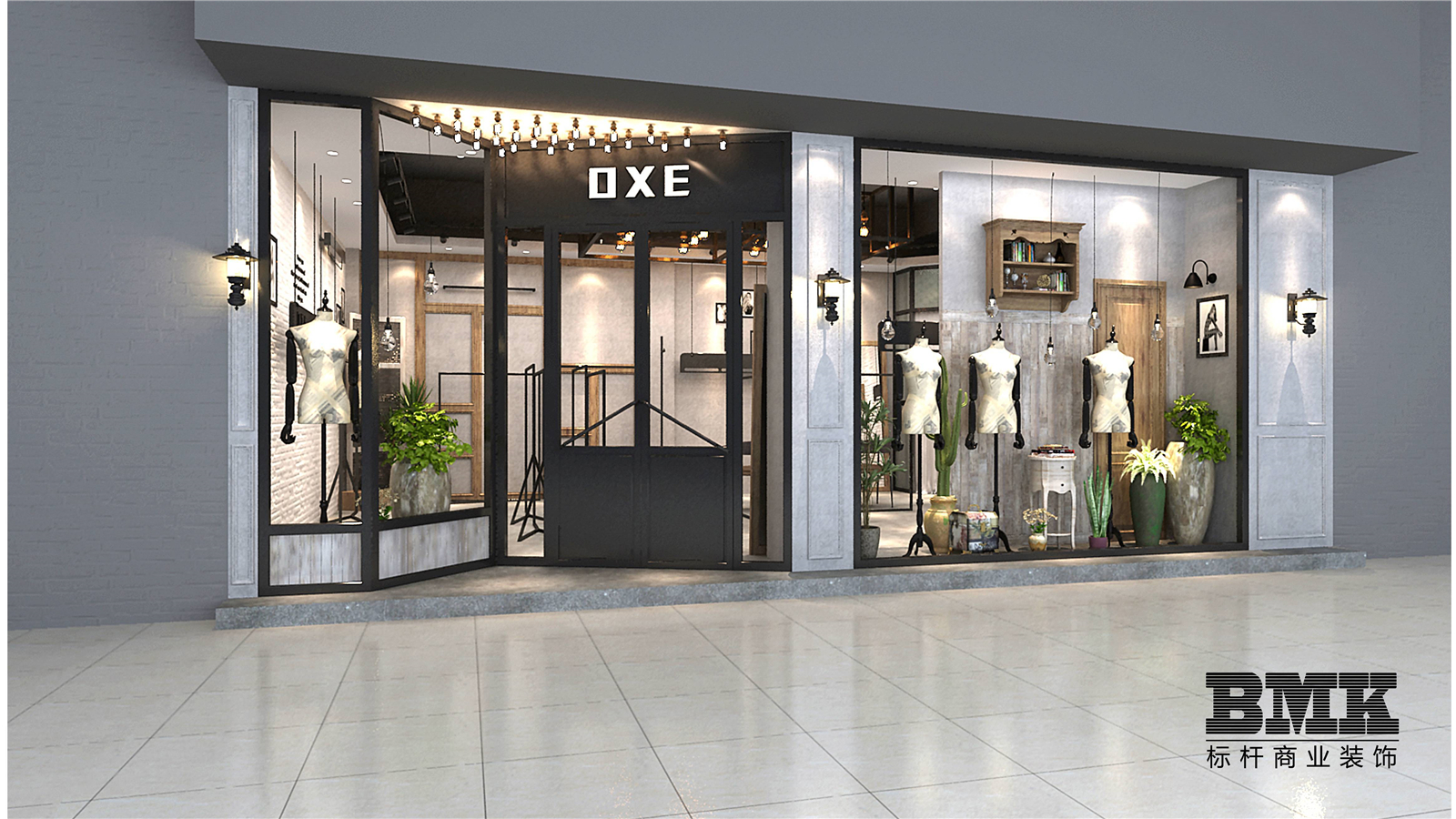 南京*女裝店裝修要點_南京品牌女裝店裝修設(shè)計圖_南京女裝貨架展示道具定制_南京*裝飾公司