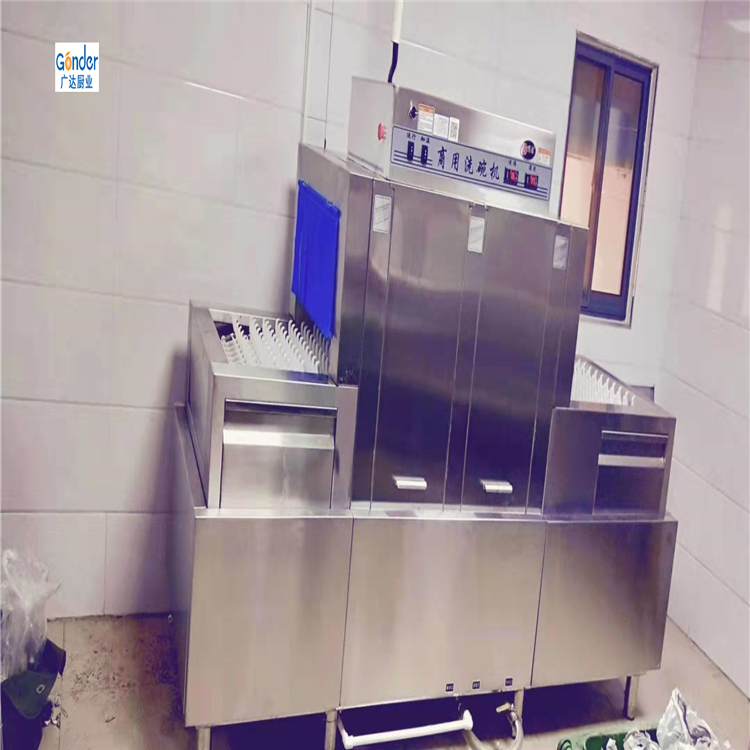 長龍式洗碗機酒店學校工廠食堂大型斜插式長龍式全自動消毒洗碗機