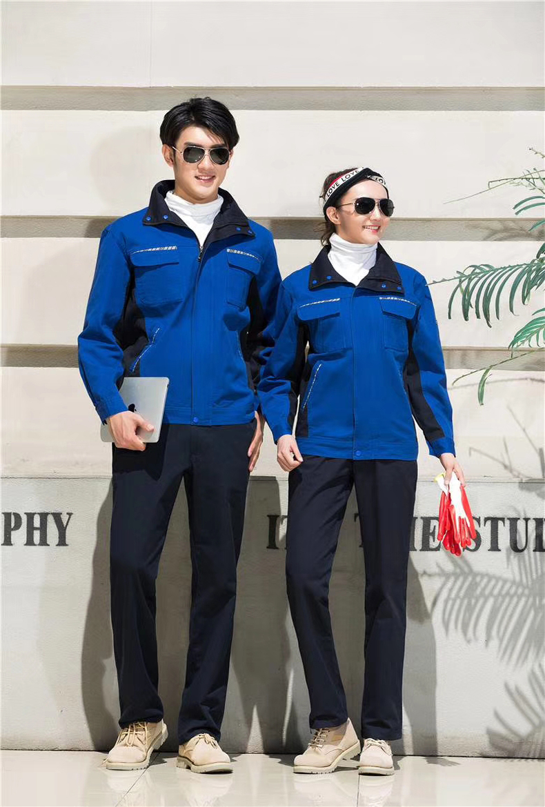 秦皇島純棉工作服定做現(xiàn)貨勞保服套裝電焊工耐磨工服