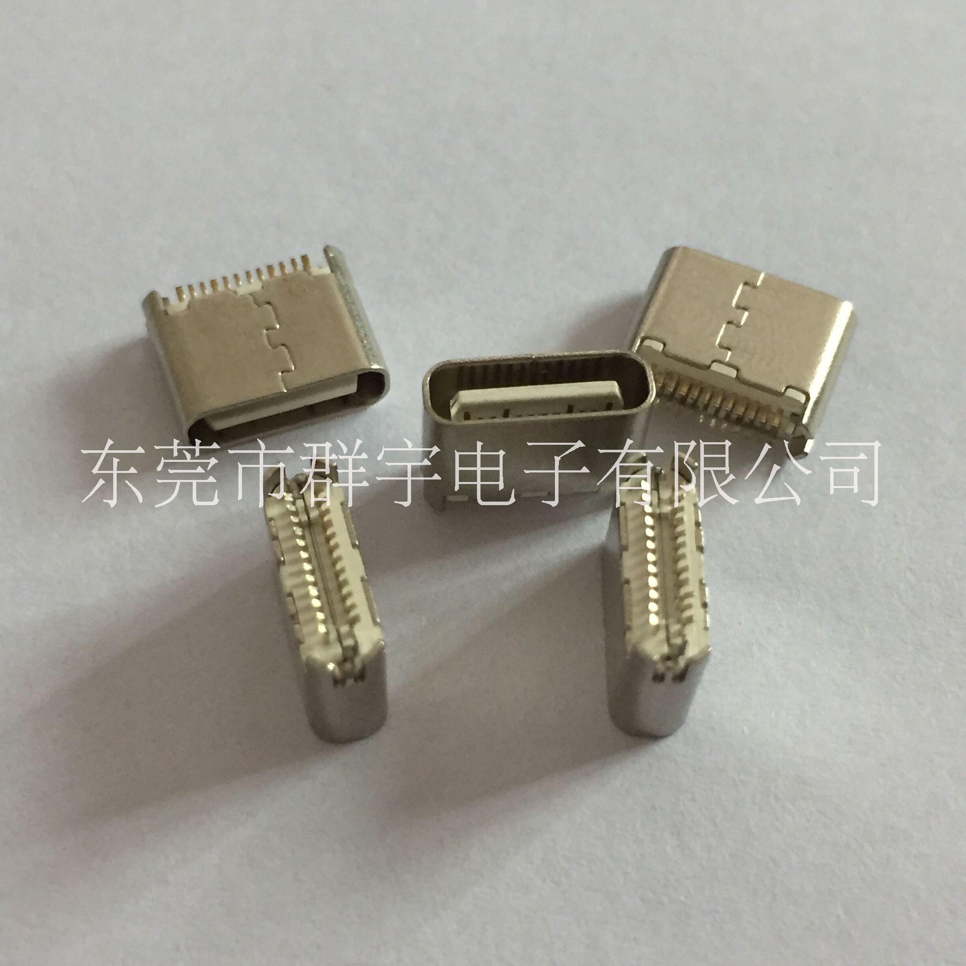 供应东莞 USB连接器 Type-c母座24P夹板0.8超短体5.7mm转接头专用 厂家直销图片