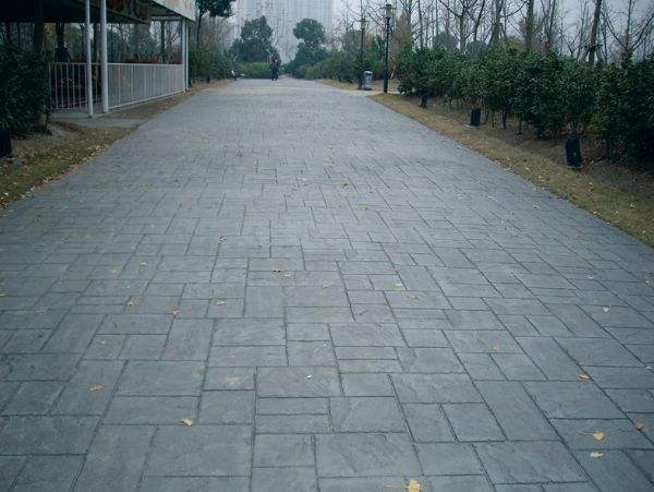 溫江區(qū)、混凝土壓花地面圖片