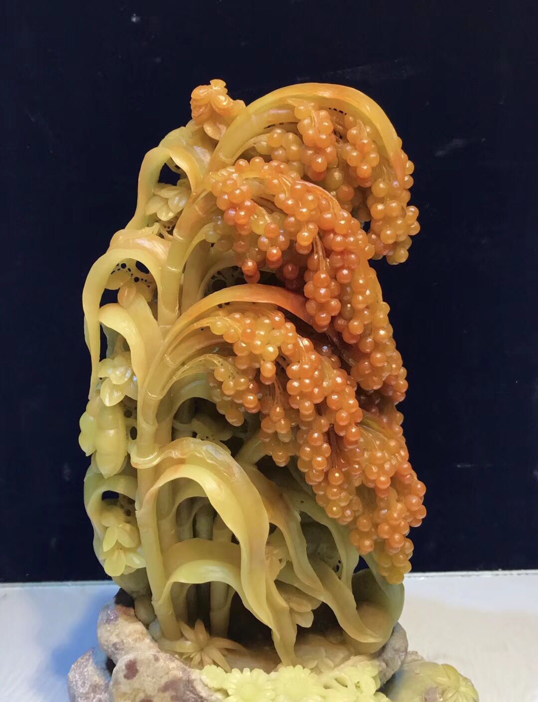 福建民間雕刻大師作品*青田石雕擺件工藝品穩(wěn)步高升鬼斧神工