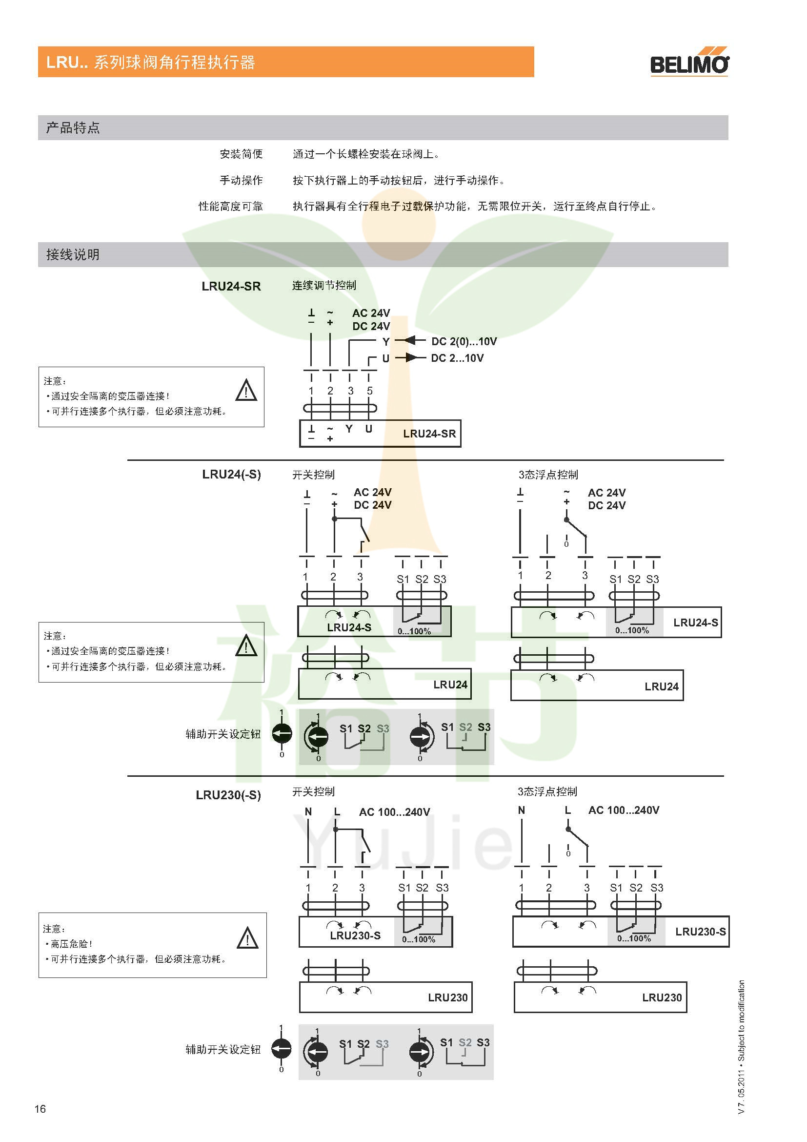 上海市NRU24-S厂家搏力谋NR24A-S代替NRU24-S电动球阀角行程执行器