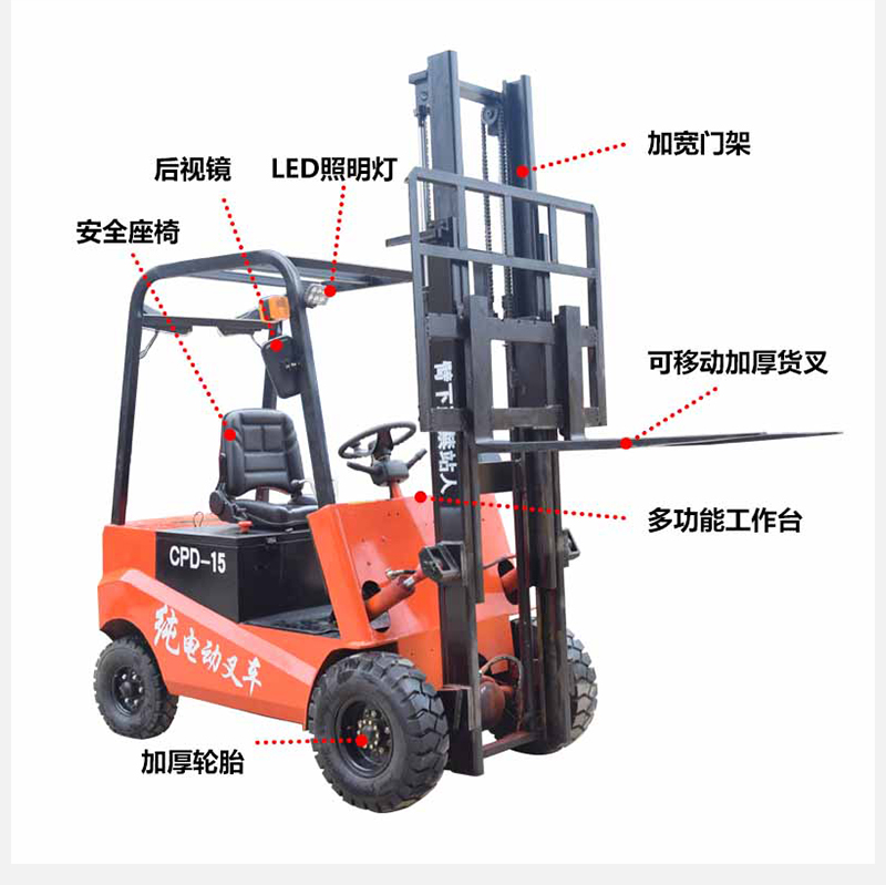 環(huán)保四輪小型電動(dòng)叉車1噸1.5噸2噸電動(dòng)液壓叉車升降搬運(yùn)車堆高車 四輪電動(dòng)叉車