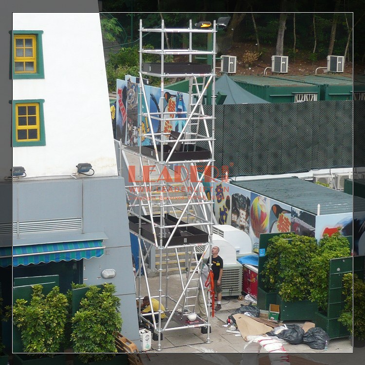 鋁合金腳手架批發(fā) 鋁合金活動腳手架 單管式設計 可輕易的應用于任何復雜的施工場地