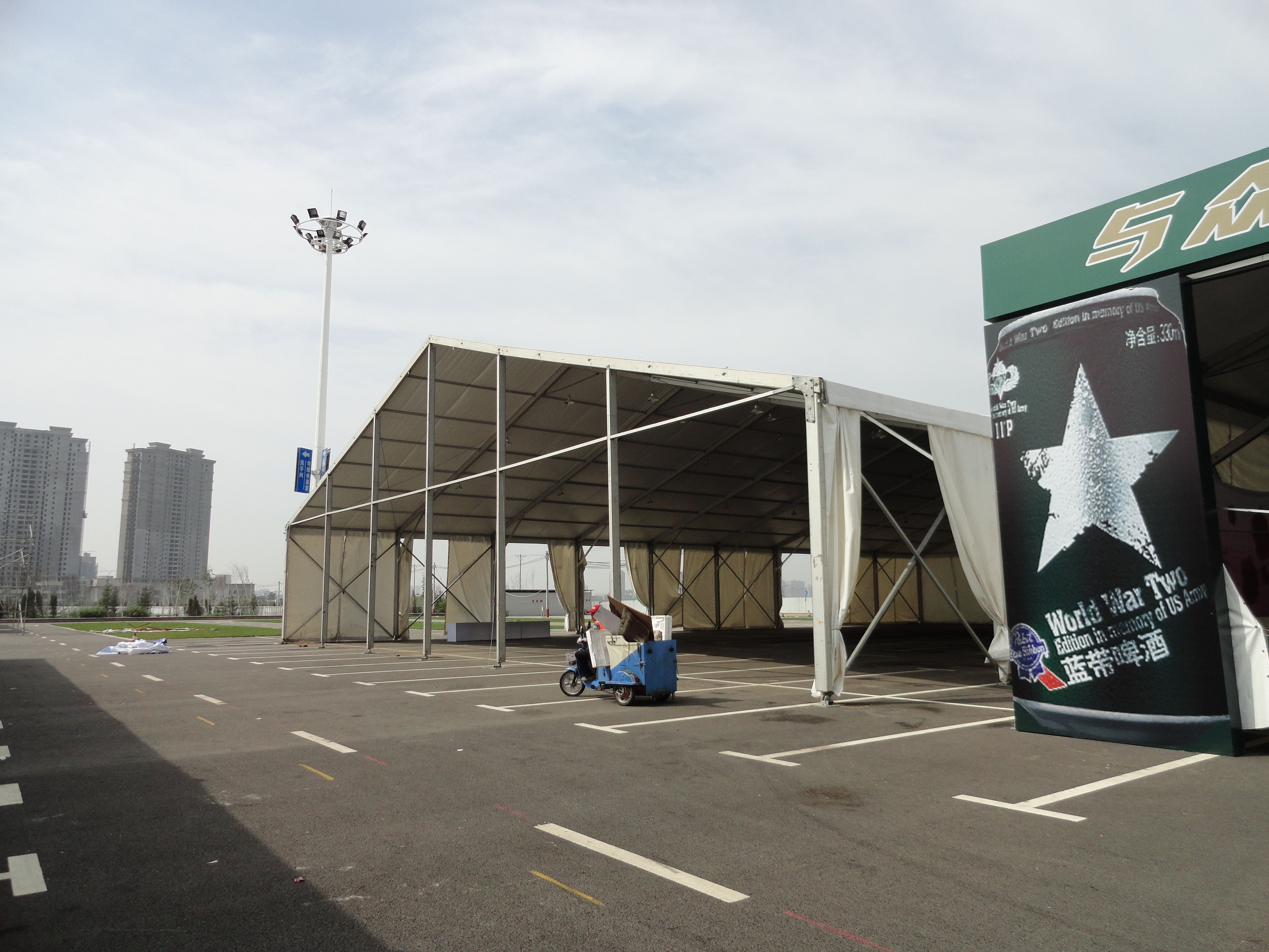 地鐵施工防塵隔離棚裝配式篷出租篷大跨度全封閉施工鋁棚出租