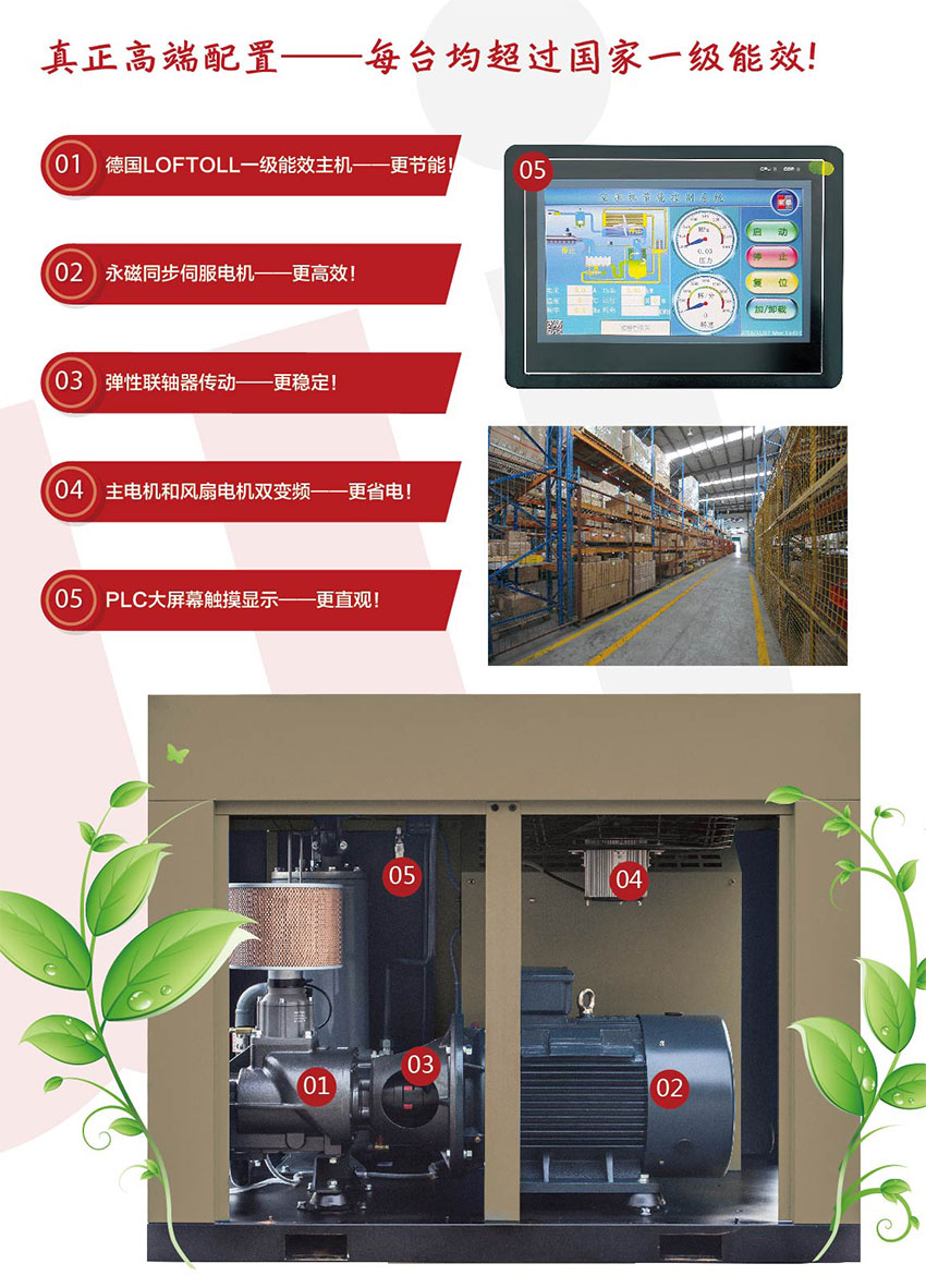 西安市西安稳健变频工频螺杆空压机销售厂家