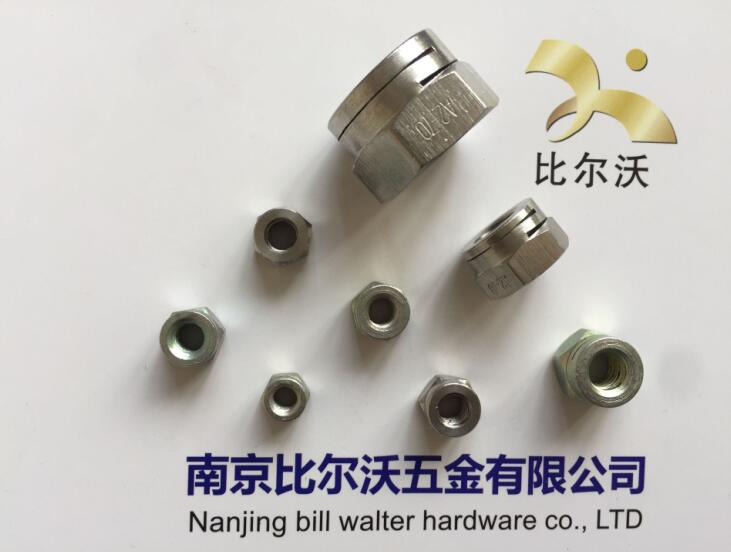 NFE25-411不锈钢双割槽锁紧螺母双开槽自锁螺母图片