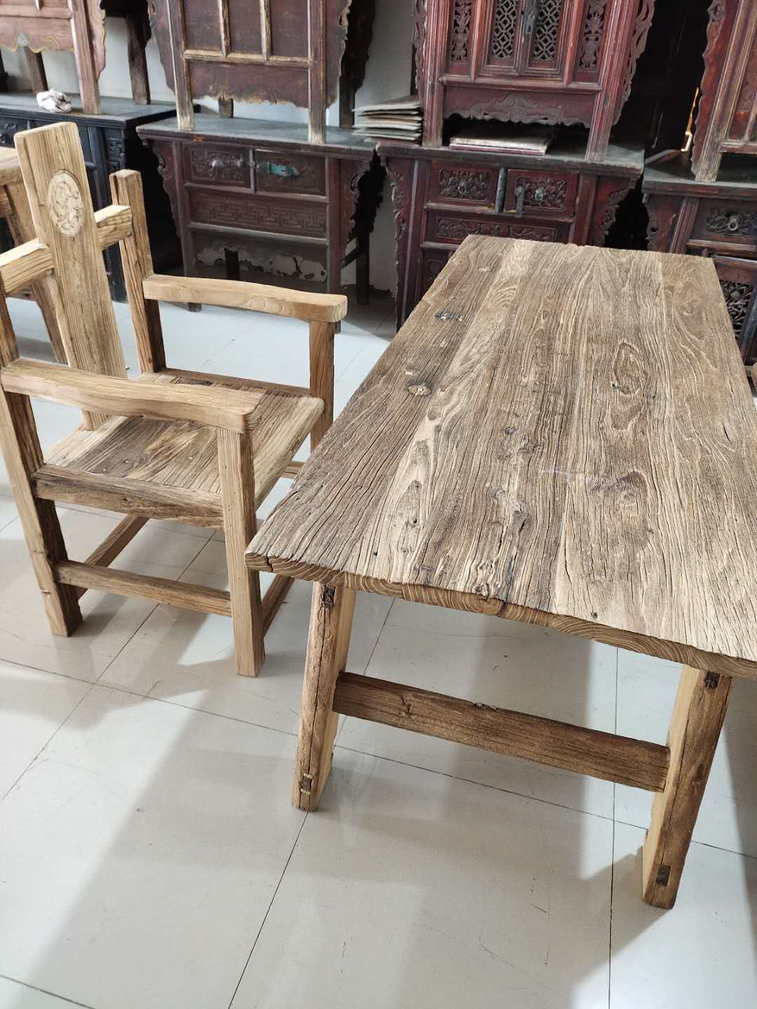 老榆木茶臺圖片/老榆木茶臺樣板圖 (3)